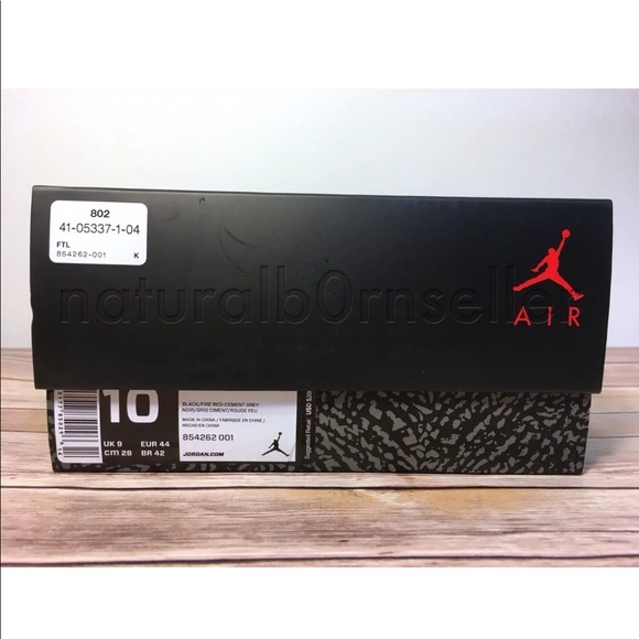 Nike Air Jordan Retro 3 III OG Black Cement Sz 10 - Picture 8 of 8